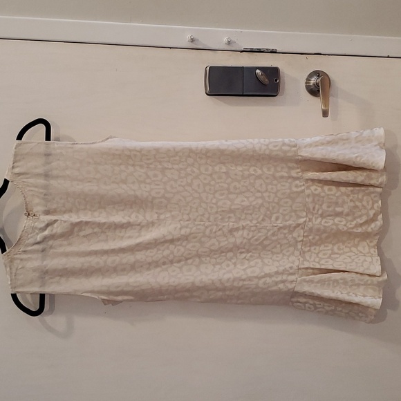 BCBGMaxAzria Ivory Sheridan Leopard Print Silk Blend Dress XS - Picture 3 of 7